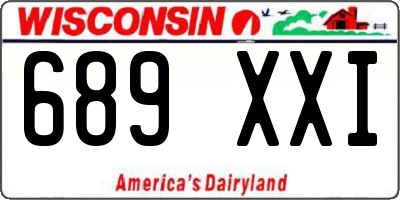 WI license plate 689XXI
