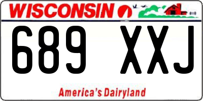 WI license plate 689XXJ