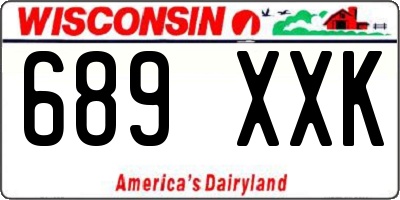 WI license plate 689XXK