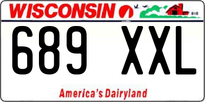 WI license plate 689XXL