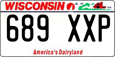 WI license plate 689XXP