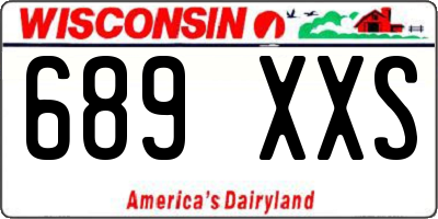 WI license plate 689XXS