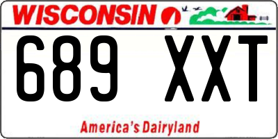WI license plate 689XXT