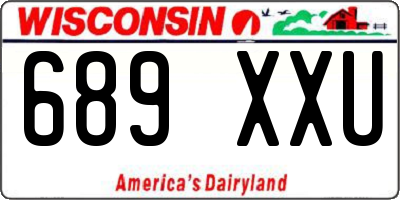 WI license plate 689XXU