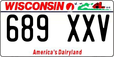 WI license plate 689XXV