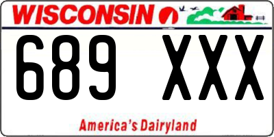 WI license plate 689XXX
