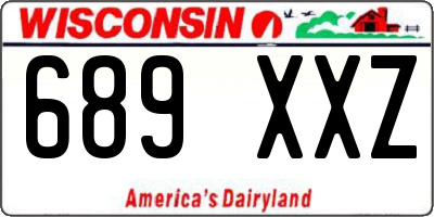WI license plate 689XXZ
