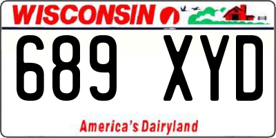 WI license plate 689XYD