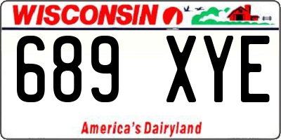 WI license plate 689XYE