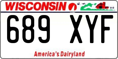 WI license plate 689XYF