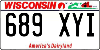 WI license plate 689XYI