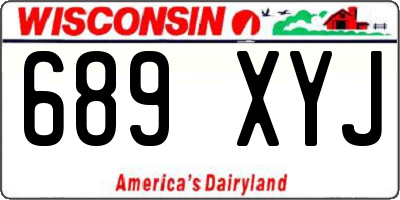 WI license plate 689XYJ