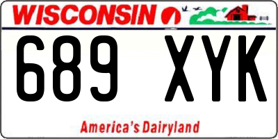 WI license plate 689XYK