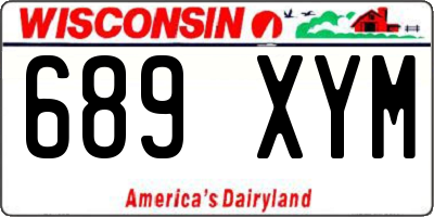 WI license plate 689XYM