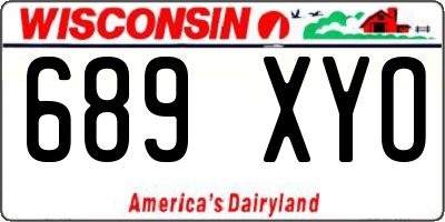 WI license plate 689XYO