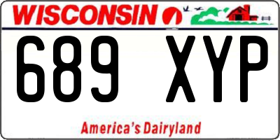 WI license plate 689XYP
