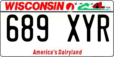 WI license plate 689XYR