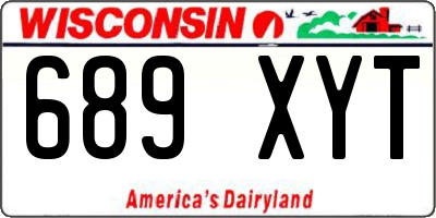 WI license plate 689XYT