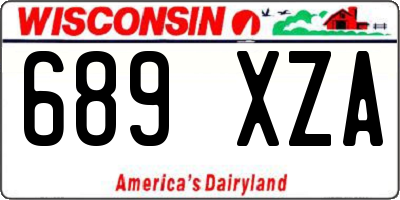 WI license plate 689XZA