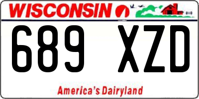 WI license plate 689XZD
