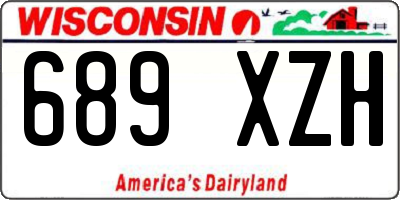 WI license plate 689XZH
