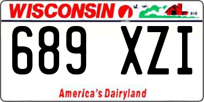 WI license plate 689XZI