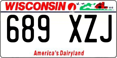 WI license plate 689XZJ
