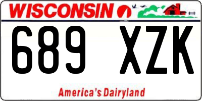 WI license plate 689XZK
