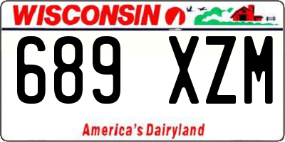 WI license plate 689XZM