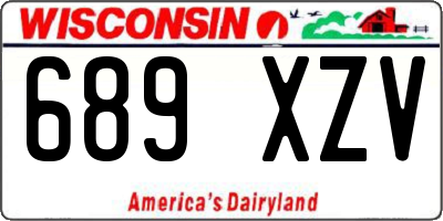 WI license plate 689XZV