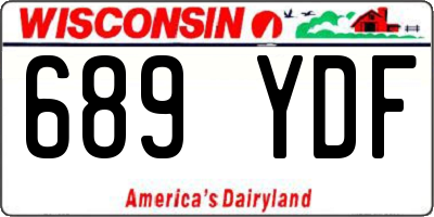WI license plate 689YDF