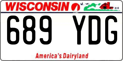 WI license plate 689YDG