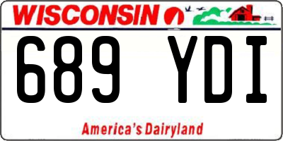 WI license plate 689YDI
