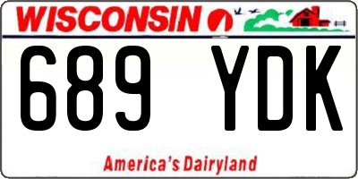 WI license plate 689YDK