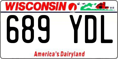 WI license plate 689YDL
