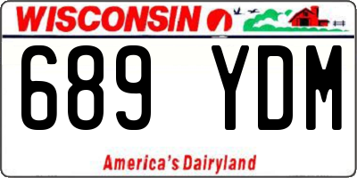WI license plate 689YDM