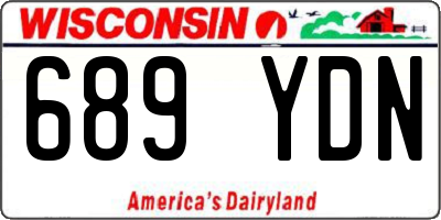 WI license plate 689YDN
