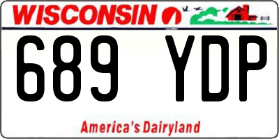 WI license plate 689YDP