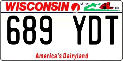 WI license plate 689YDT