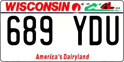 WI license plate 689YDU