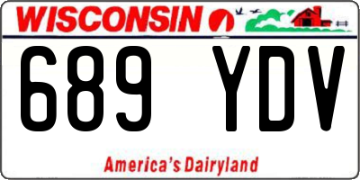 WI license plate 689YDV
