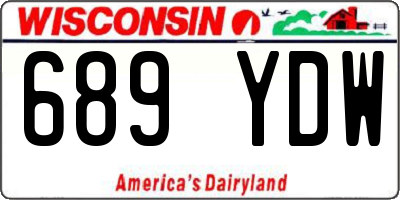 WI license plate 689YDW