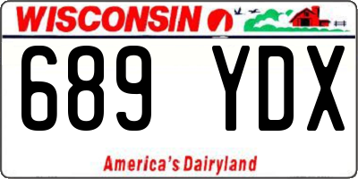 WI license plate 689YDX