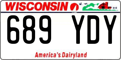 WI license plate 689YDY