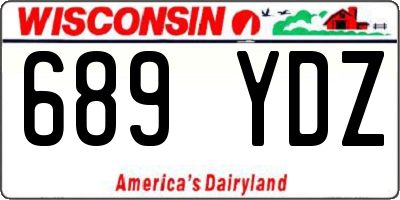 WI license plate 689YDZ