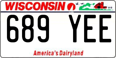 WI license plate 689YEE
