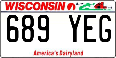 WI license plate 689YEG