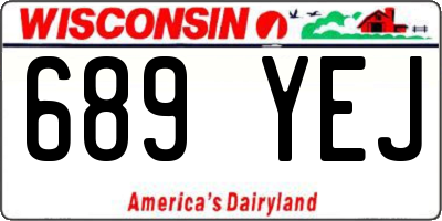 WI license plate 689YEJ