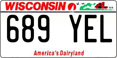 WI license plate 689YEL