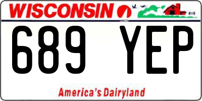 WI license plate 689YEP